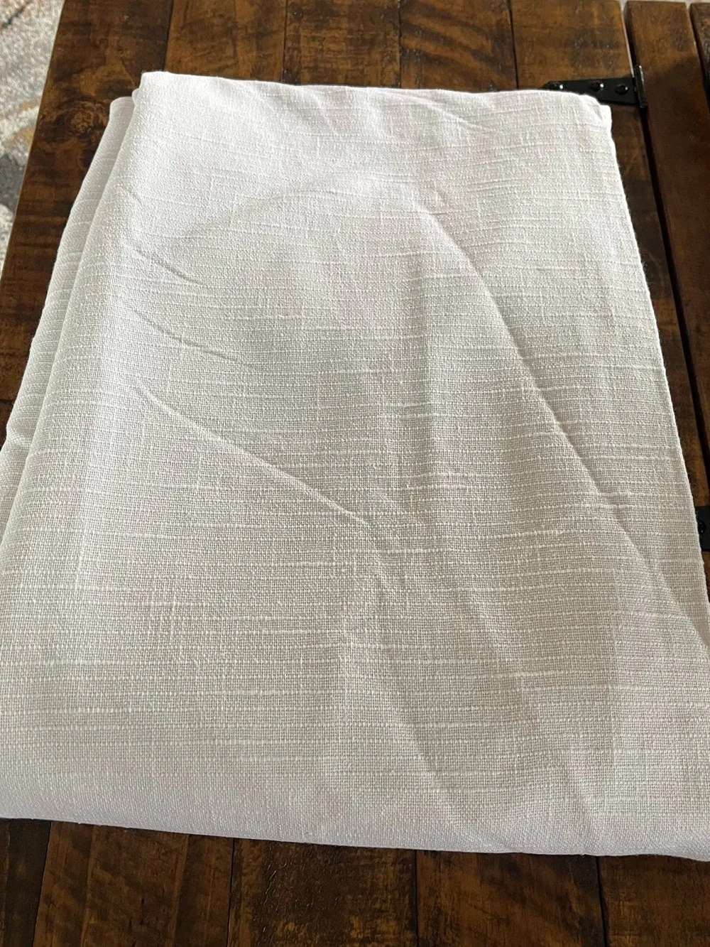 NEW Quince Cotton Slub Room Darkening Curtain - Single Panel (White) 48 X 108